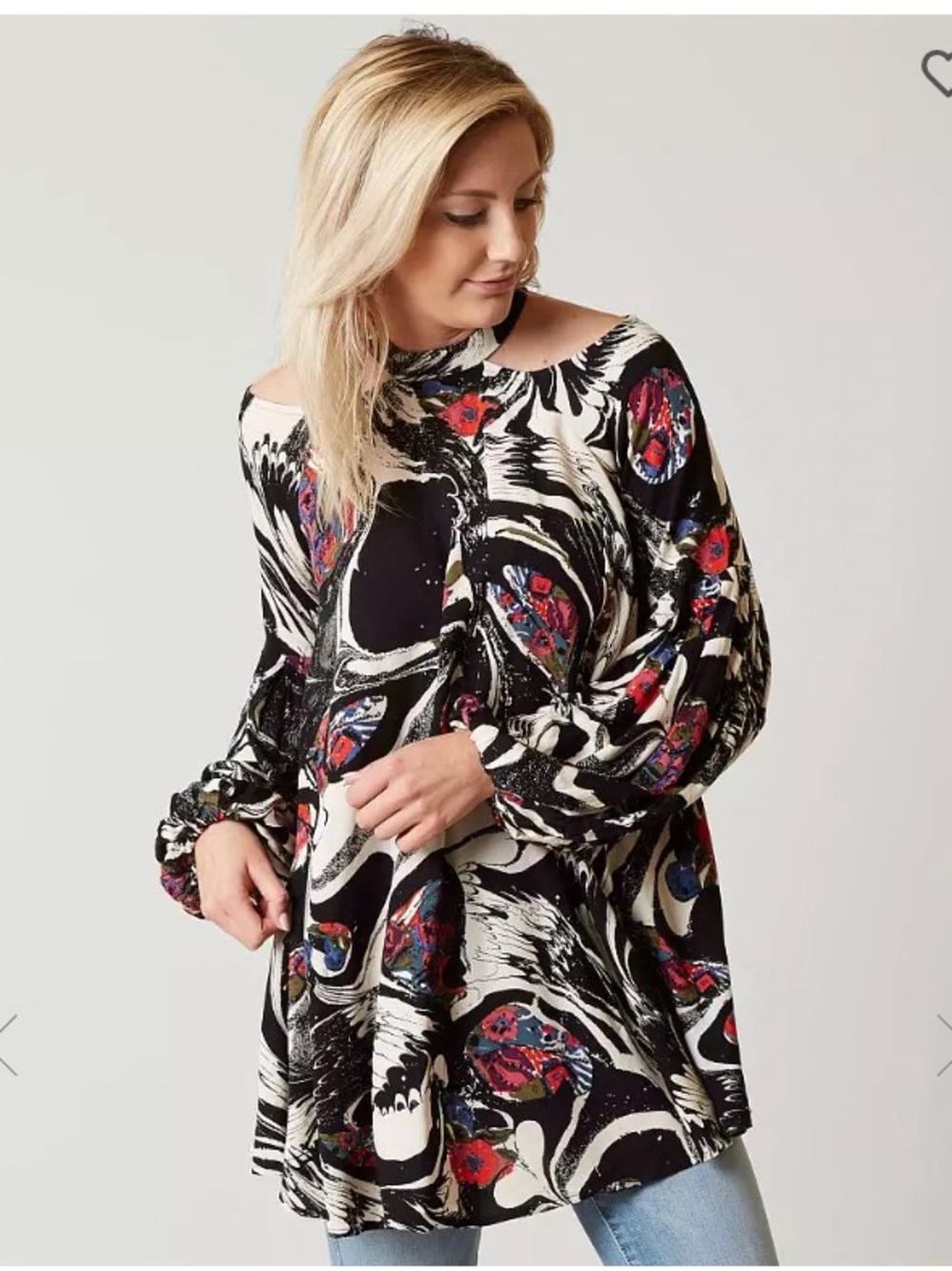 Free People Drift Away Tunic/Blouse L